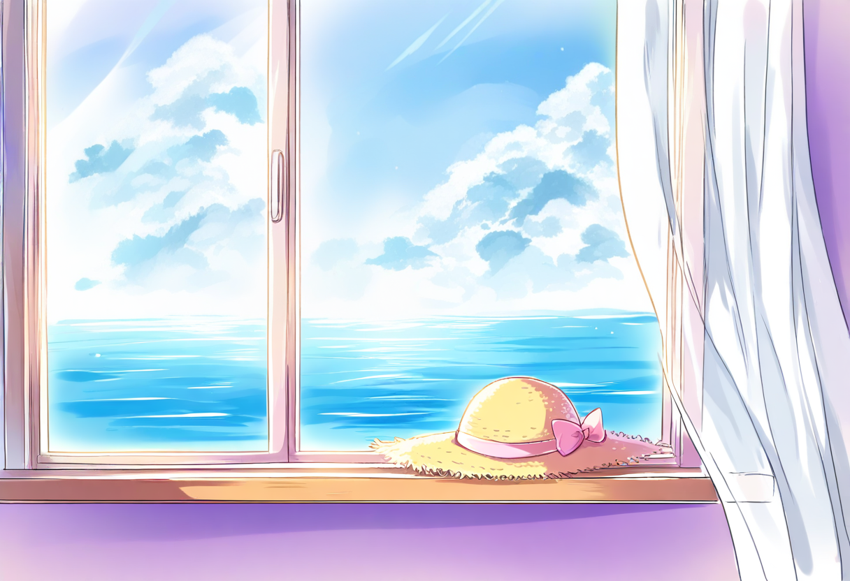 まろおにいちゃんと見る今日の暑い空